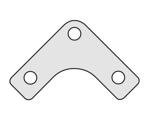 hofe Eckplatte für Selbstbauregal Technische Zeichnung 1 L