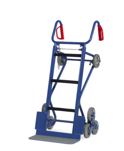 fetra Geräte-Treppenkarre mit Spannband, Traglast 400 kg, Vollgummi-Bereifung Standard 1 L