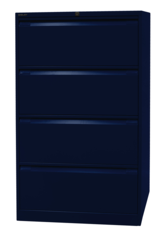 Bisley Hängeregistraturschrank, 4 Auszüge, oxfordblau/oxfordblau Standard 3 L