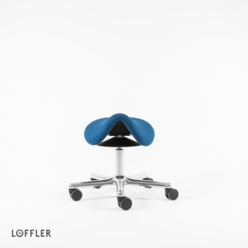 Löffler Sattelsitzhocker Sedlo mit Höhenverstellung, Sitz blau, Rollen Artikel ähnlich 1 L