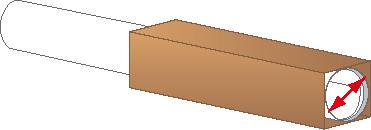 Langer Faltkarton QUATTROPACK mit Selbstklebeverschluss, 1-wellig, 860 x 105 x 105 mm Technische Zeichnung 1 L