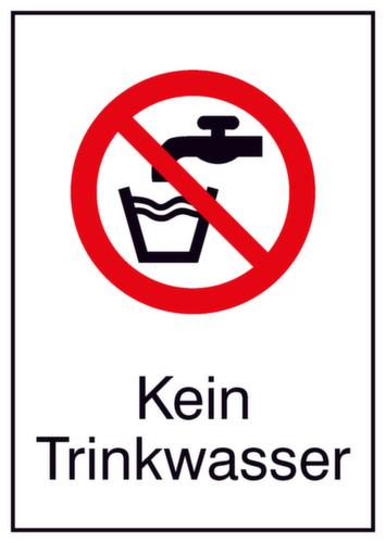 Verbotskombischild "Kein Trinkwasser", Wandschild, Standard Standard 1 L
