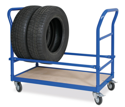 Reifenwagen mit geschlossener Bodenplatte, Traglast 100 kg, 1 Etagen Standard 1 L