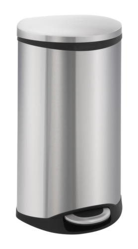 Muschelförmiger Edelstahl-Tretabfallbehälter EKO Shell Standard 1 L