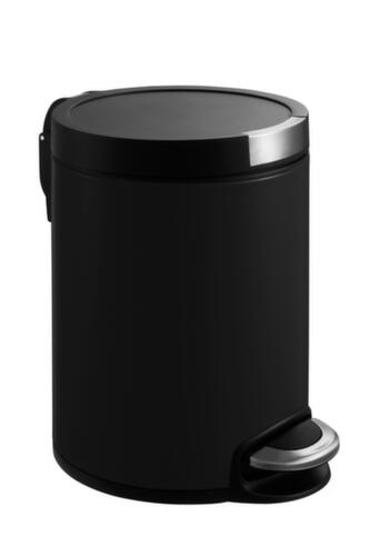 Tretabfallbehälter EKO Artistic mit Kunststoffdeckel, 5 l, mattschwarz Standard 1 L