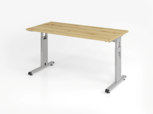 Schmaler Schreibtisch Mini-Office O-Serie mit C-Fußgestell Standard 1 L