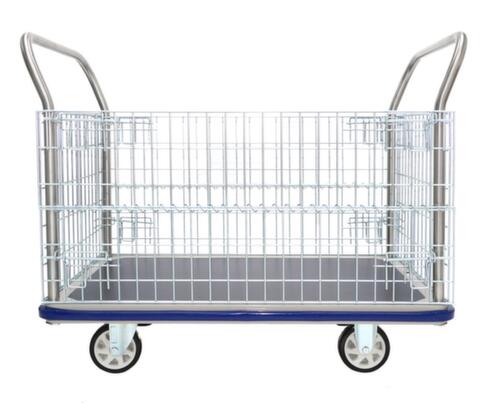 Gitter-Vierwandwagen mit rutschfester Ladefläche, Traglast 500 kg Standard 3 L