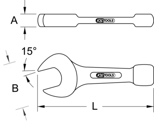 KS Tools Schlag-Maulschlüssel Standard 3 L
