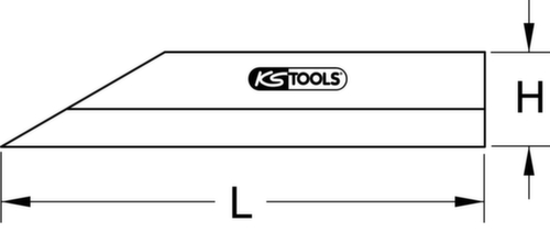 KS Tools Präzisions-Haarlineal Technische Zeichnung 1 L
