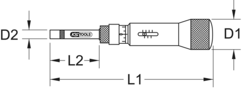 KS Tools 1/4" ESD Drehmomentschraubendreher Mikrometerskala Standard 6 L