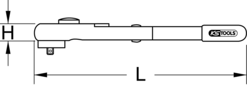 KS Tools 1/2" Drehmomentschlüssel mit Schutzisolierung und Umschalt-Ratschenkopf Standard 7 L