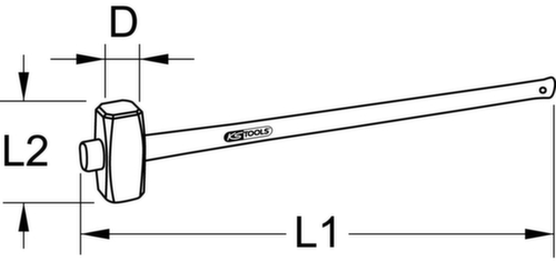 KS Tools Vorschlaghammer mit Fiberglasstiel Standard 6 L
