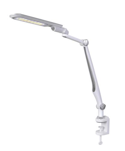 Hansa Flexible LED-Tischleuchte Multiflex mit Standfuß oder Klemme, Licht tageslicht- bis warmweiß, weiß/silber Standard 2 L