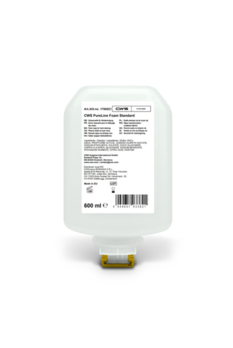 CWS Schaumseife PureLine Foam Standard, 0,6 l, Feuchtigkeitsspendend und dermatologisch getestet Standard 1 L