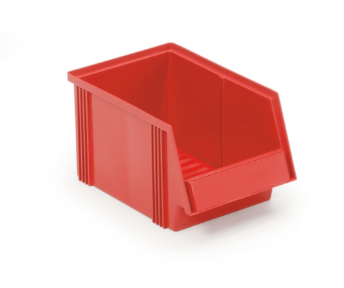 Treston Robuster Sichtlagerkasten, rot, Tiefe 300 mm, Polypropylen Standard 1 L