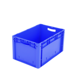 Euronorm-Stapelbehälter mit Doppelboden, blau, Inhalt 69 l