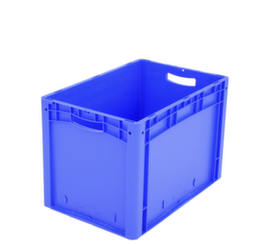 Euronorm-Stapelbehälter mit Doppelboden, blau, Inhalt 79 l