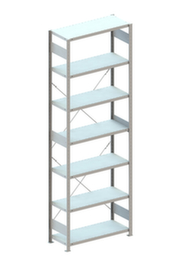 META System-Steckregal CLIP, Höhe x Breite x Tiefe 3000 x 1056 x 436 mm, 7 Böden