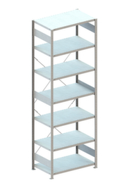 META System-Steckregal, Höhe x Breite x Tiefe 3000 x 1056 x 636 mm, 7 Böden