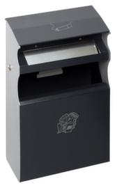 Wandascher mit Schutzdach