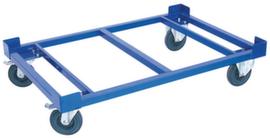 Kastenroller für Euronormbehälter und Paletten, Traglast 1000 kg, RAL5010 Enzianblau