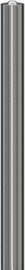 Edelstahl-Sperrpfosten, Höhe 900 mm, zum Einstecken mit Bodenhülse