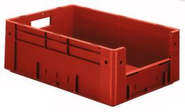 Euronorm-Stapelbehälter mit Eingriff, rot, Inhalt 38 l