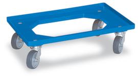 Kastenroller mit offenem Winkelrahmen, Traglast 250 kg, blau