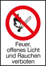 Verbotsschild mit Text