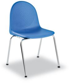 Nowy Styl Kunststoffschalenstuhl mit rundem Rücken, blau