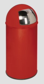 VAR Push-Abfallbehälter, 50 l, RAL3000 Feuerrot
