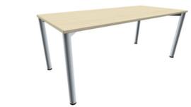 Gera Konferenztisch Basis, Breite x Tiefe 1800 x 800 mm, Platte Ahorn