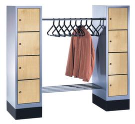 C+P Schließfach-Garderobe Evolo mit Holzdekor-Türen, Breite 1600 mm