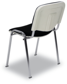 Nowy Styl Stahlrohrstuhl mit Kunststoff-Rückenschale, Sitz Stoff (100% Polyester), schwarz