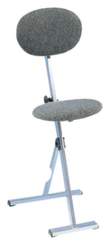 Kappes Klappbare Stehhilfe ErgoPlus® mit Rückenlehne, Sitzhöhe 550 - 900 mm, Sitz hellgrau
