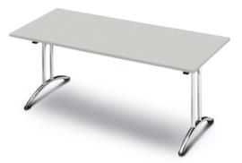 Klapptisch, Breite x Tiefe 1600 x 700 mm, Platte lichtgrau