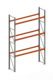 META Palettenregal MULTIPAL für 8 Paletten, 2900 mm breit, 4 Lagerebenen