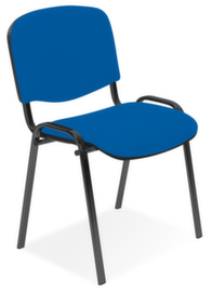 Nowy Styl 12-fach stapelbarer Besucherstuhl ISO mit Polstern, Sitz Stoff (100% Polyolefin), blau