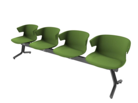 Quadrifoglio Traversenbank mit Kunststoffsitzen, Breite x Tiefe 2390 x 510 mm