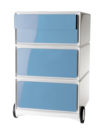 Paperflow Rollcontainer easyBox, 4 Schublade(n), weiß/blau
