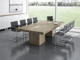 Quadrifoglio Konferenztisch T45 mit kubischem Gestell