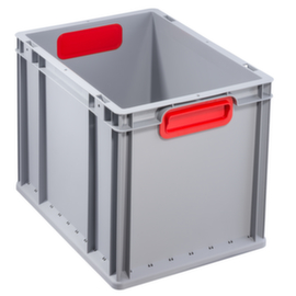 Allit Euronorm-Stapelbehälter Eco, grau/rot, Länge x Breite 400 x 300 mm