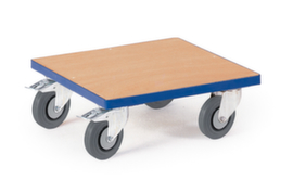 Rollcart Kastenroller mit Holzladefläche, Traglast 250 kg, TPE-Bereifung