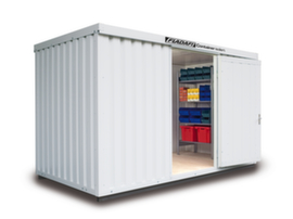 S&auml;bu Isolierter Materialcontainer mit Fu&szlig;boden fertig montiert