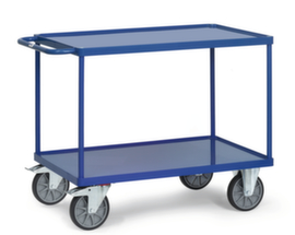 fetra Tischwagen mit öldichten Wannen 1000x700 mm, Traglast 600 kg, 2 Etagen