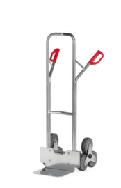 fetra 3-Stern-Treppenkarre aus Aluminium, Traglast 200 kg, Schaufelbreite 320 mm, TPE-Bereifung