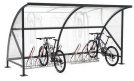 WSM Rundbogen-Fahrradüberdachung, Breite x Tiefe 4130 x 2180 mm