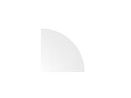 Rundes Verkettungselement Sina 90°, Breite x Tiefe 800 x 800 mm, Platte weiß