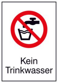 Verbotsschild mit Text