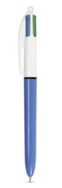 BIC® Mehrfarbkugelschreiber, Schriftfarbe schwarz/rot/blau/grün, Schaft blau/weiß